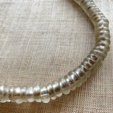Antique Clear Dogon Donut Beads