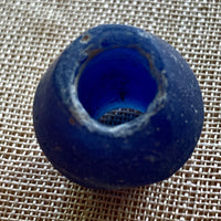Blue Glass Bicone Bead