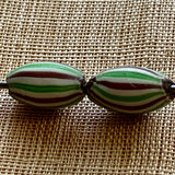 Pair of Rare Watermelon Beads