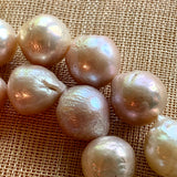 Strand of Round Irregular Pearls, 12mm