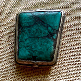 Turquoise Bezel-Set Bead, Nepal