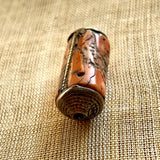 Antique Coral Bead, Sterling Setting