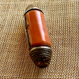 Antique Coral Bead, Sterling Setting