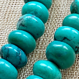 Afghan Turquoise Rondelle Beads