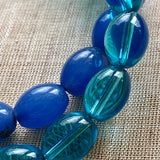 Unusual, Antique Mixed Blues Trade Beads