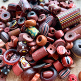African Trade Bead Mix, BROWNS