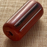 Large Brown Glass Cylindrical  Bead