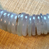 Strand of Grey Agate Disc Beads
