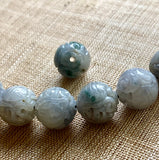 Lavender Jade Carved Bead