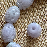 Lavender Jade Oval Carving