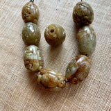 Caramel Jade Carved Bead