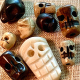 Carved Bone & Wood Skulls