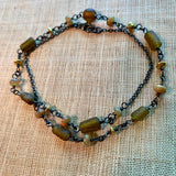 Opal, 18 Karat Gold, Ancient Glass Necklace
