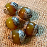 Small Resin Amber Beads, Nepal