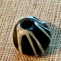 Pre-Islamic Glass Bead, Black & White