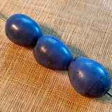 Large Antique Opaque Blue Beads