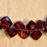 Faceted Garnet Square Briolettes