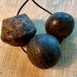 3 Ceramic Spindle Whorl Beads, Dogon