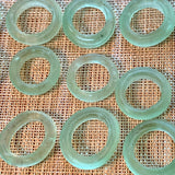 Matte Green Glass Rings