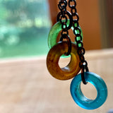 Mustard Yellow Glass Rings