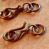 Torch-Fired Hook & Eye Clasp, Copper