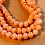 6mm Striped Japanese Glass Beads