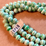 6mm Striped Japanese Glass Beads
