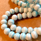 6mm Striped Japanese Glass Beads