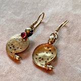 18 Karat Gold Paisley Earrings