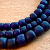 Java Matte Opaque Dark Cobalt Glass Beads