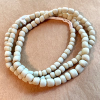 New Java Opaque Off-White Glass Beads