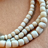New Java Opaque Off-White Glass Beads