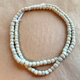 New Java Opaque Off-White Glass Beads