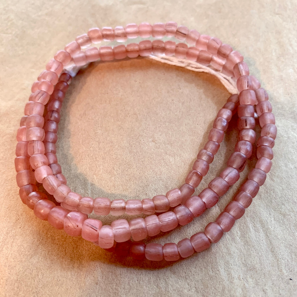 New Java Matte Pink Glass Beads