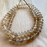Clear Vaseline Bicone Beads
