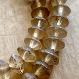 Clear Vaseline Bicone Beads