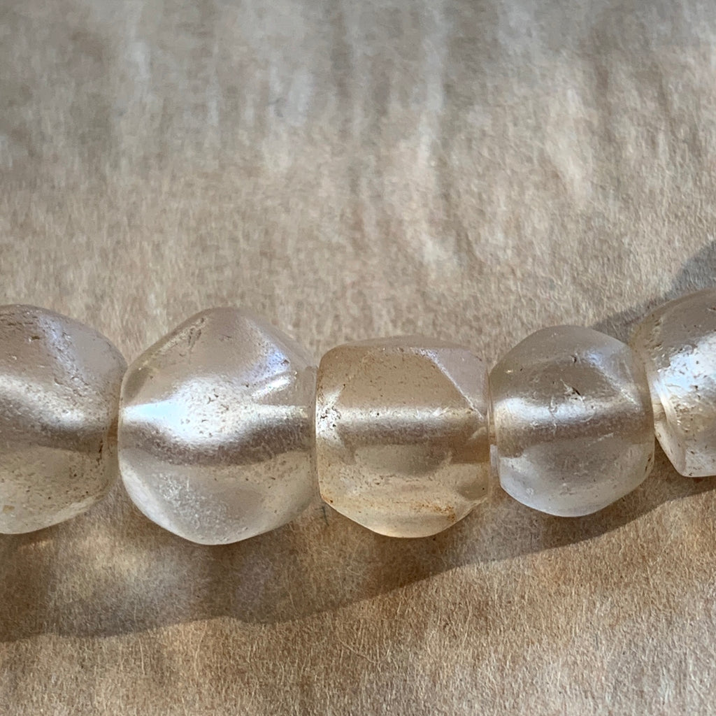 Antique Clear Vaseline Beads