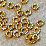 2.5mm Twisted 18KT Soldered Jump Rings