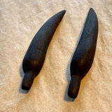 Pair of Black Palmwood Components