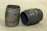 Large Afghan Silver Beads, Pair