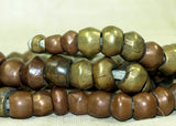 Strand of Antique Bronze, Brass, Copper Beads from Ethiopia