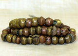 Strand of Antique Bronze and Brass Beads from Ethiopia