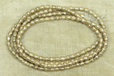 Strand of New 4mm x 4mm Silver Bicones from Ethiopia
