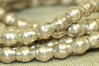 Strand of New 4mm x 4mm Silver Bicones from Ethiopia