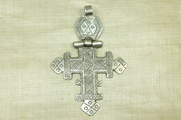 Old Ethiopian Silver Coptic Cross with Hinge