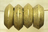 Four Heavy Cast Antique Brass Rings, Ethiopia