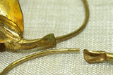 Traditional Fulani Brass Earrings, small rugged