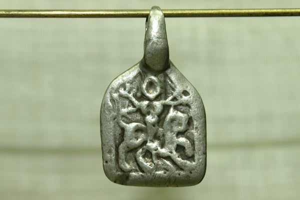 Hindu Goddess Durga Silver Pendant from India