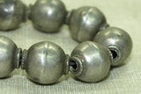 Strand of old silver beads from India