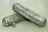Antique Coin Silver Cylinder Pendant